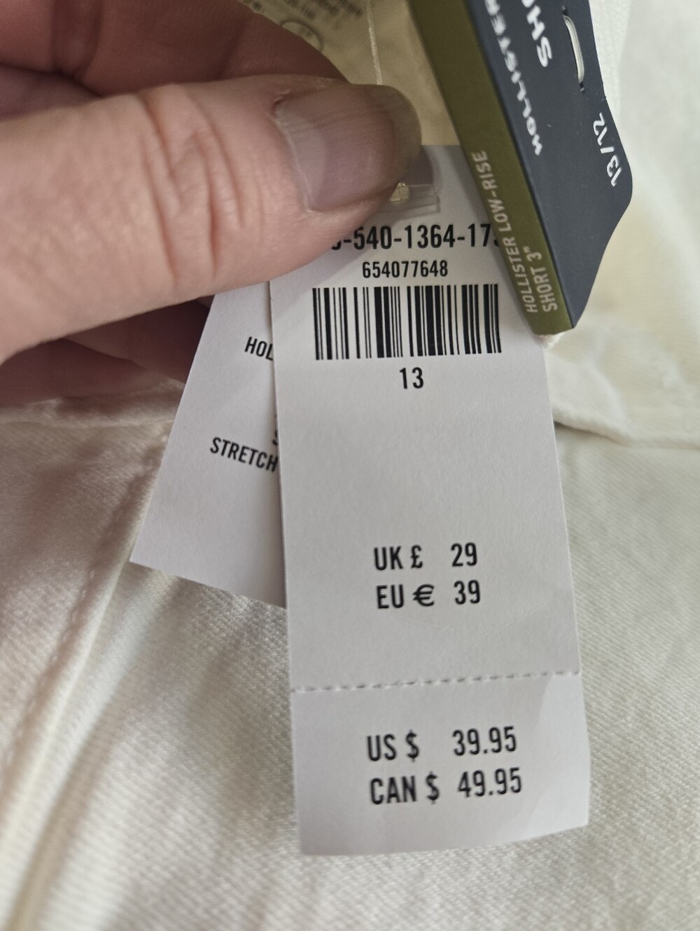 NWT Hollister Low-rise 3" Shorts, 13/12 (31) - Picture 5 of 7